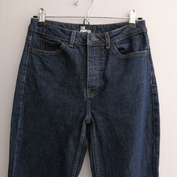 The Kooples Slim Fit Straight Leg Jeans High Rise Dark Wash 27 - Picture 4 of 16